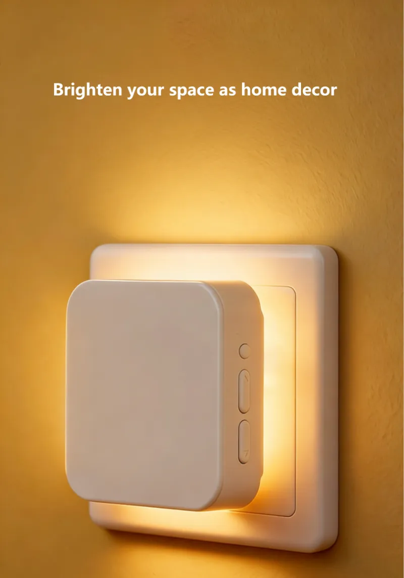 UK-Plug 16 Bulbs Square Sensor Night Light Plug